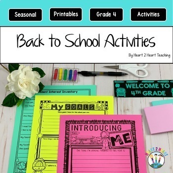 First Week of School Activities for 4th Grade