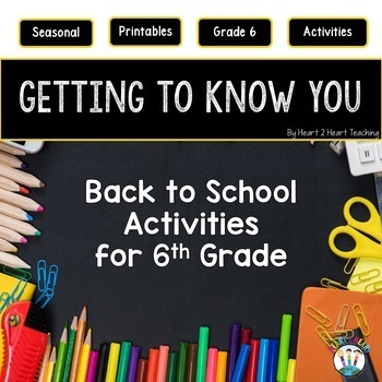 First Week of School Activities for 6th Grade