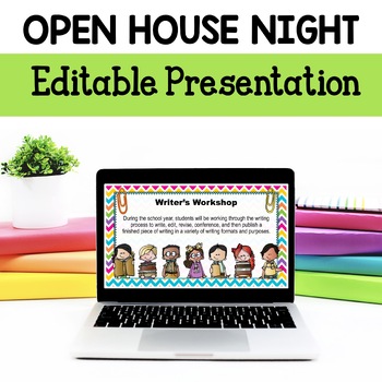 Open House PowerPoint and Meet the Teacher Night Activities (Study Buddy Design)