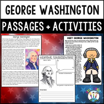 The Life Story of President George Washington Activity Pack