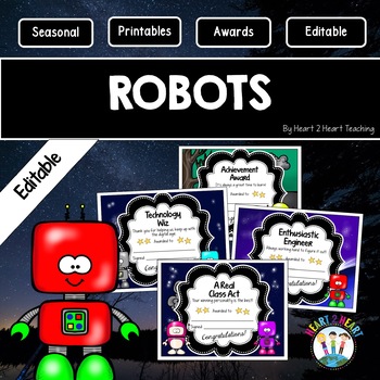 End of the Year Class Awards Robot Themed