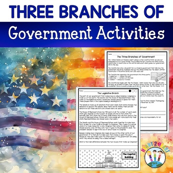 Three Branches of Government Activity Pack