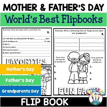 World’s Best Mother, Father, Grandfathers Flip Book {Set of 3}